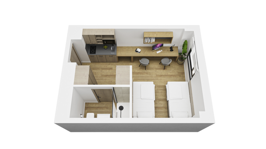  Double Room  -  micampus Lezama 14-16  - Gallery -  2