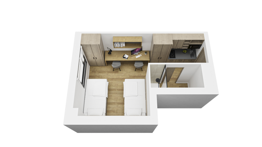  Double Room  -  micampus Salcedo 7-9  - Gallery -  2