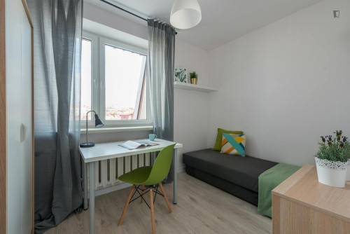 Modern single bedroom in Szczęśliwice