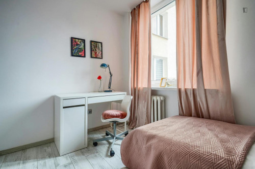 Bright single bedroom near the centre of Warsaw