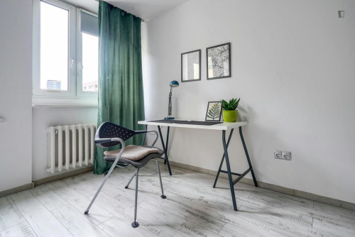 Modern double bedroom near the centre of Warsaw