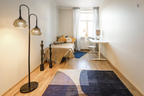 Cosy single bedroom near Riga central station
