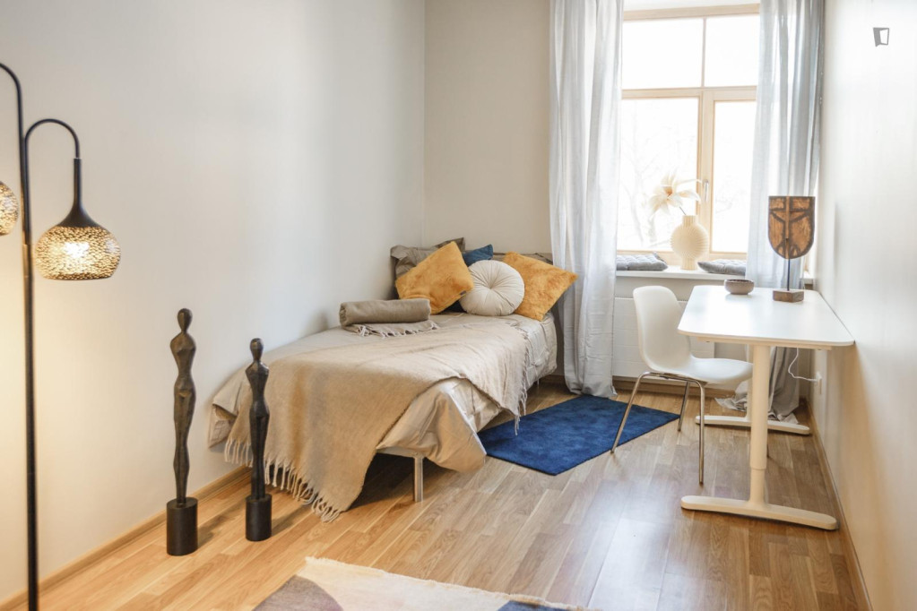 Cosy single bedroom near Riga central station