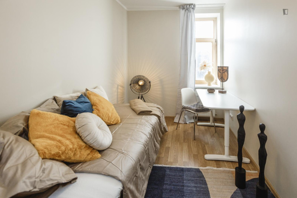 Lovely single bedroom near Riga central station