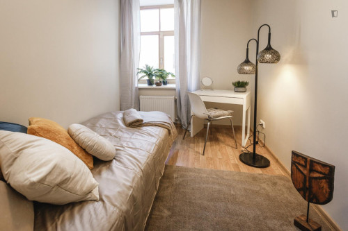 Welcoming single bedroom near Riga central station