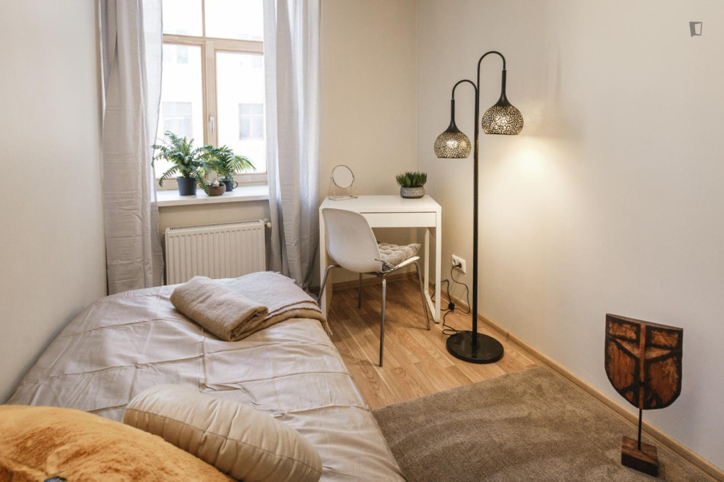 Welcoming single bedroom near Riga central station