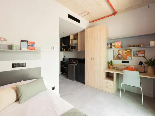 Bed in a comfy studio, in L'Hospitalet de Llobregat  - Gallery -  5