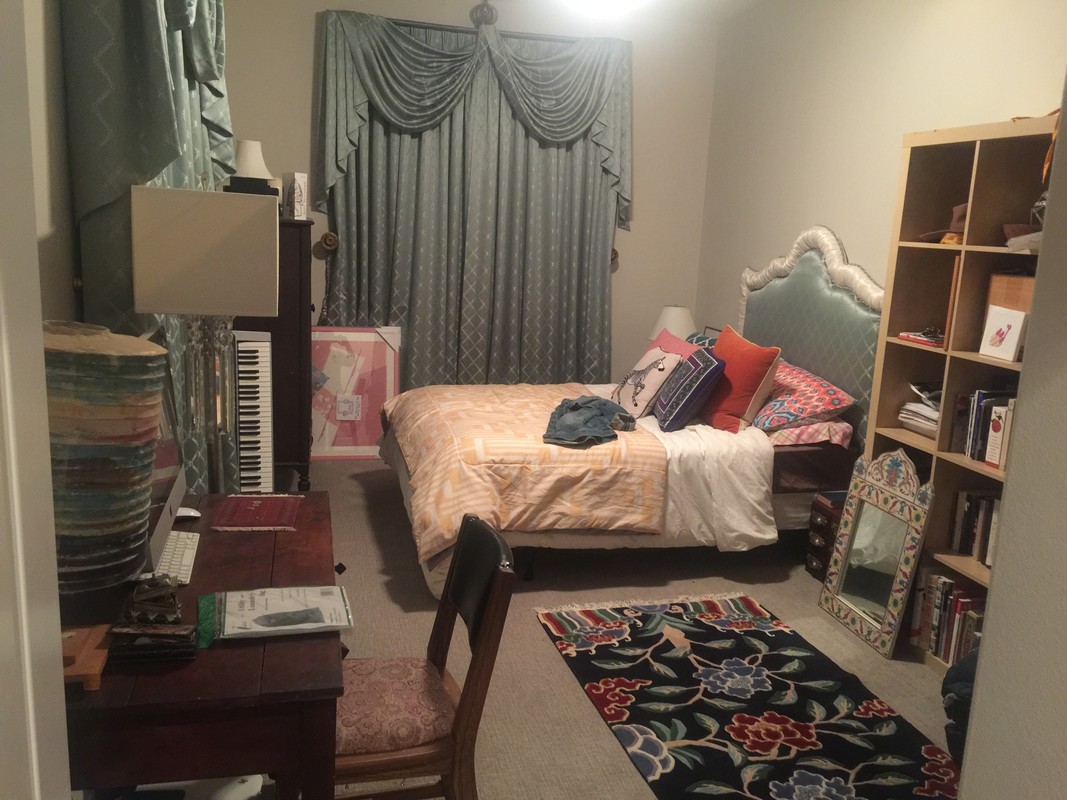  Single Room Double Bed  With Beddings  And Matching Headboard With Drapes And Both Are Custom Made  - 1