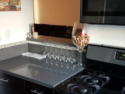 Clean and furnished room.