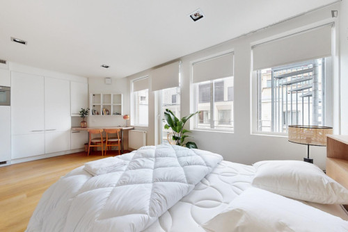 Bright little studio near Madou metro station