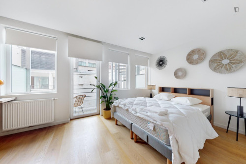 Bright little studio near Madou metro station