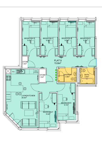  Flat 9  -  Stepney Lane, Anolha House  - Gallery -  5