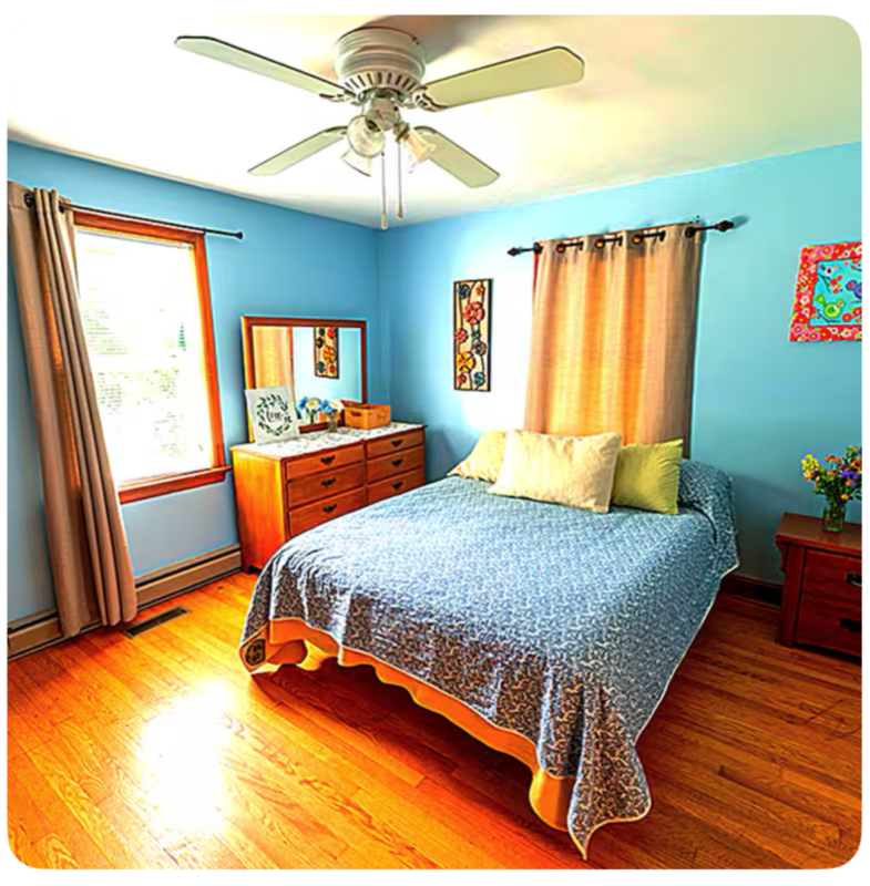  Blue Bedroom (Single Bed)  -  Cozy Retreat in Blacksburg   - Gallery -  1