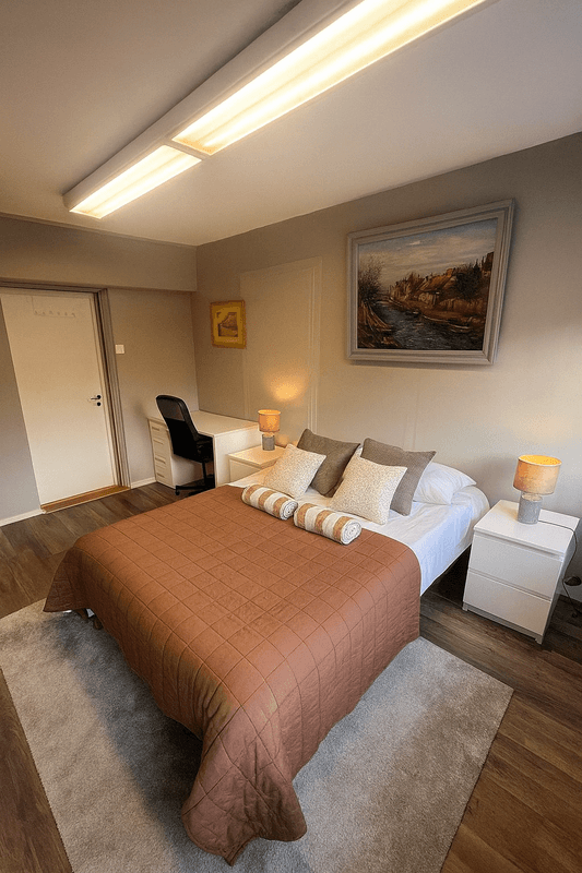 Modern And Functional Room With Desk Area(Full Room) - The Cozy Oslo Stay - Gallery - 1