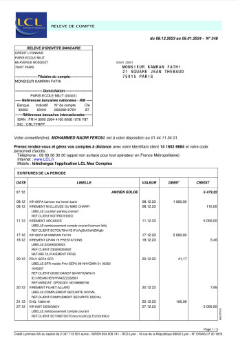 New and carefully furnished three-room apartment with a wonderful view of Paris