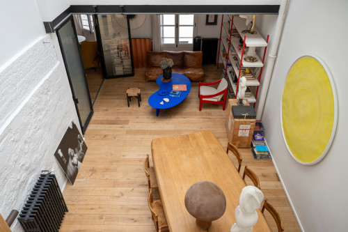 luxury loft design Marais Paris with art