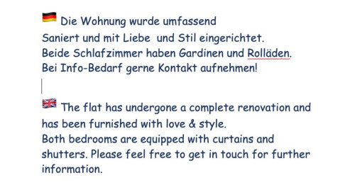 Bright flat in nice and calm area