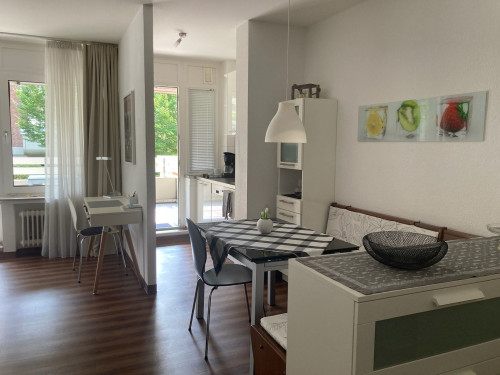 Very nice, well-kept, lovingly furnished one-room apartment with underground parking space in a top location in Münster for 1-2 people