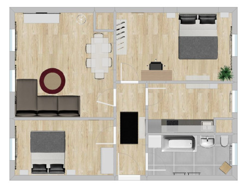 BROCKHEUS Apartments: Central Essence Apartment - Two Bedrooms - Kitchen - Parking - Washing Machine - Smart TV - Wi-Fi
