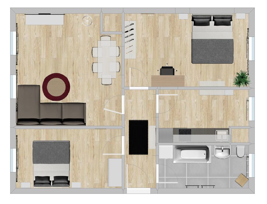 BROCKHEUS Apartments: Central Essence Apartment - Two Bedrooms - Kitchen - Parking - Washing Machine - BROCKHEUS Apartments: Central Essence Apartment - Two Bedrooms - Kitchen - Parking - Washing Machine - Smart TV - Wi-Fi - Gallery - 2