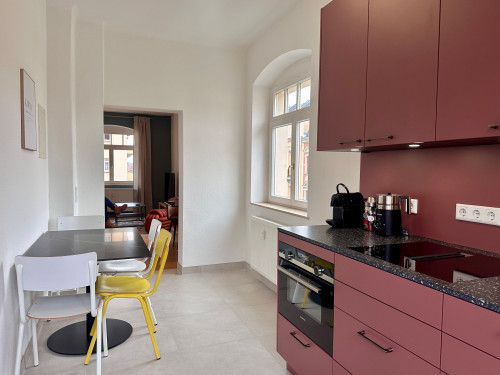 Modern 2-room apartment with balcony in Dresden-Pieschen - High-quality furnishings, central location