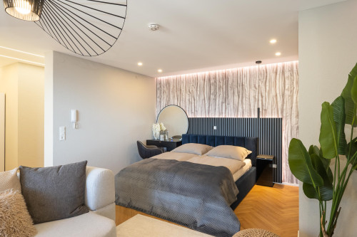 Übersetzung (Englisch): Panorama Apartment Meersburg – Boutique-Inspired Design & Smart Living - Gallery - 28
