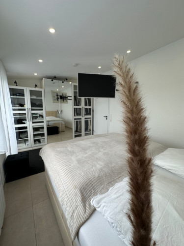 Modern, renovated, and fully furnished (2025) 2.5-room apartment in luxurious penthouse style with garage – ideal for company employees
