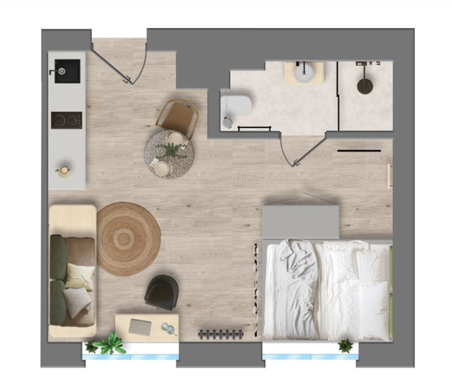 All-Inclusive Studio Apartment In City Centre - All-inclusive Studio apartment in City Centre - Gallery - 1