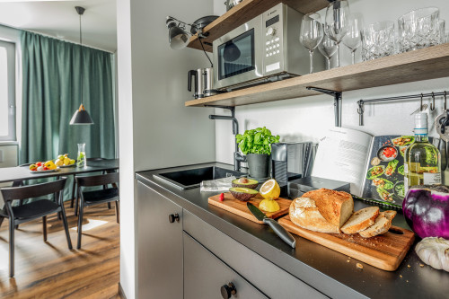 luxurious, spacious suite in central new building