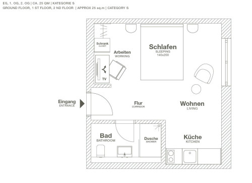 Studio Apartment in Wolfsburg, near the VW-Factory