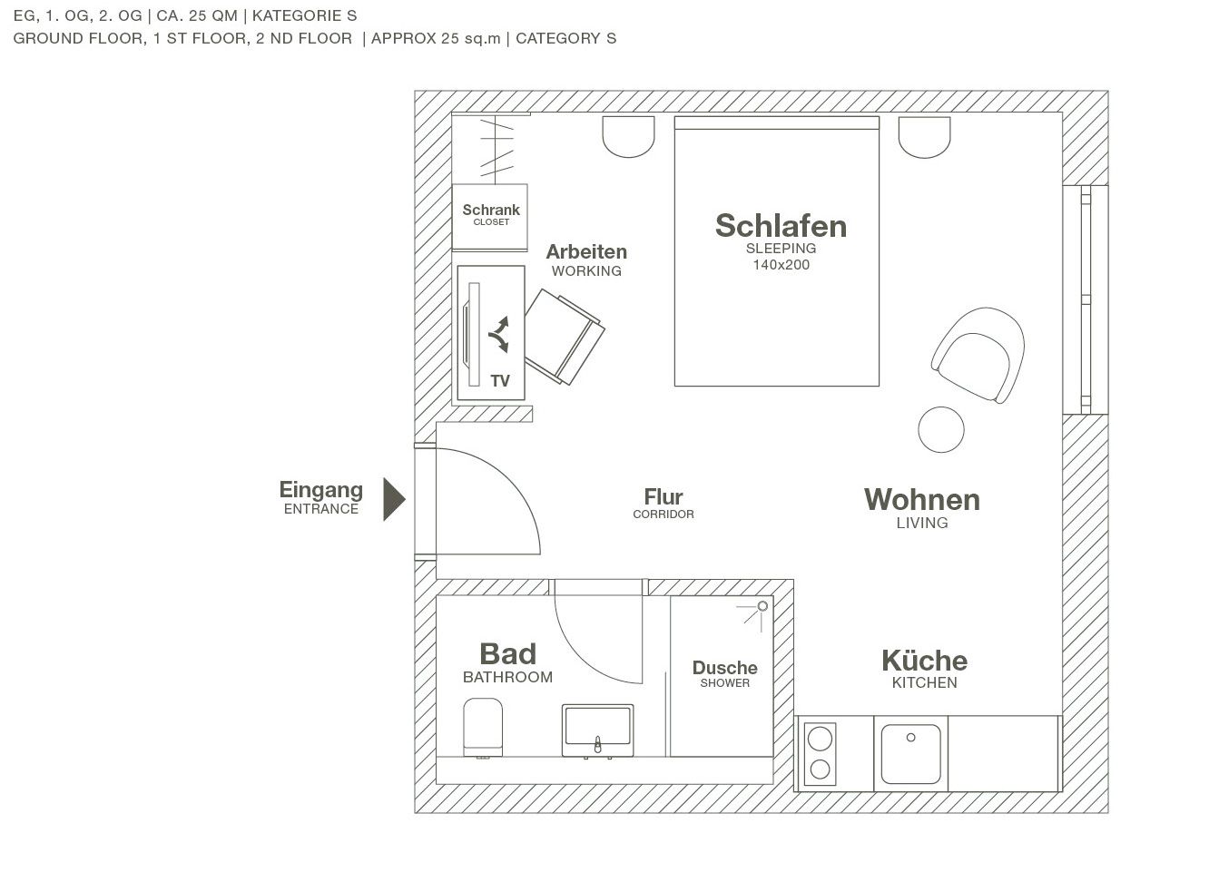 Studio Apartment In Wolfsburg, Near The VW-Factory - Studio Apartment in Wolfsburg, near the VW-Factory - Gallery - 2