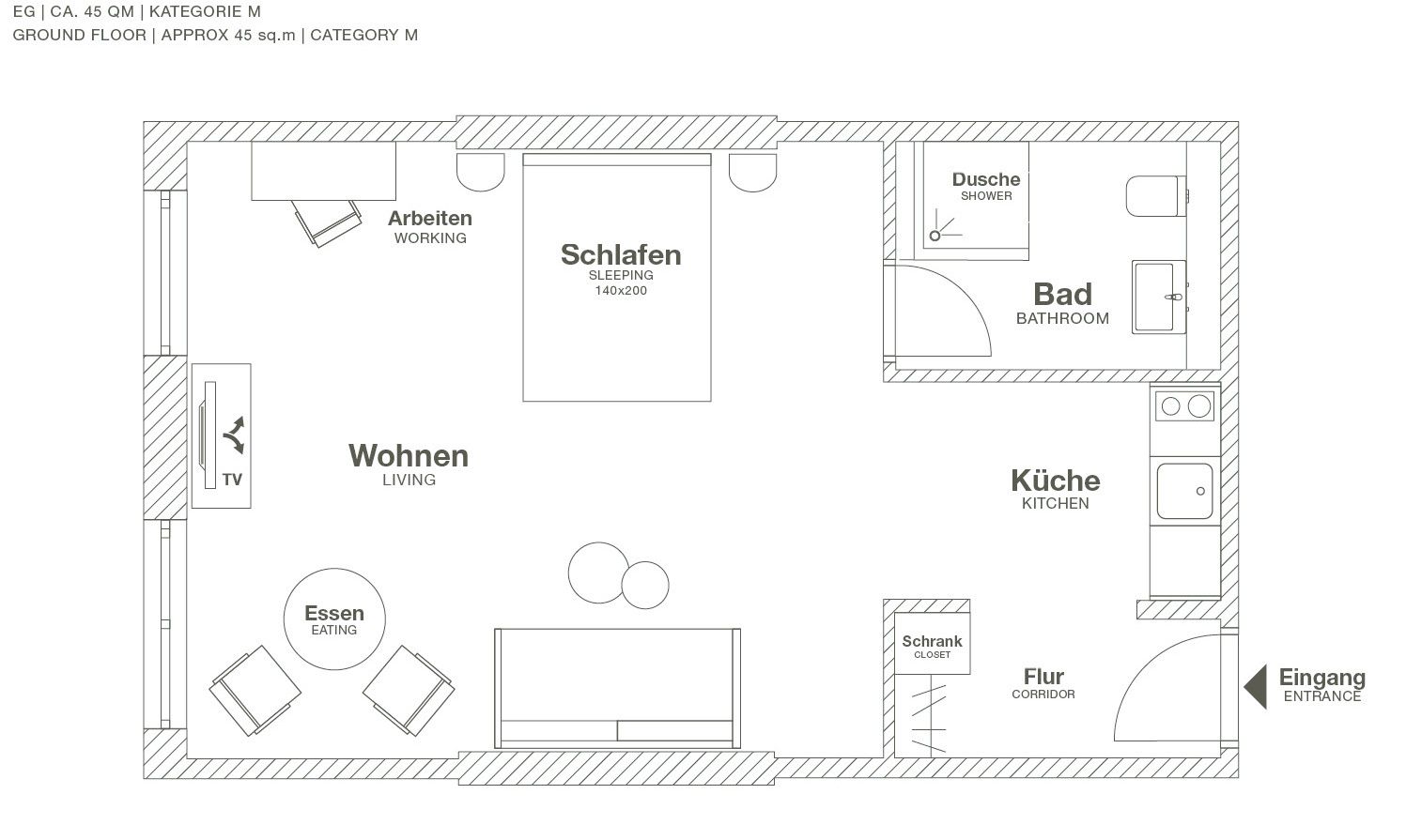  Studio Apartment In Wolfsburg, Near The VW Factory  -  Studio Apartment in Wolfsburg, near the VW factory  - Gallery -  4