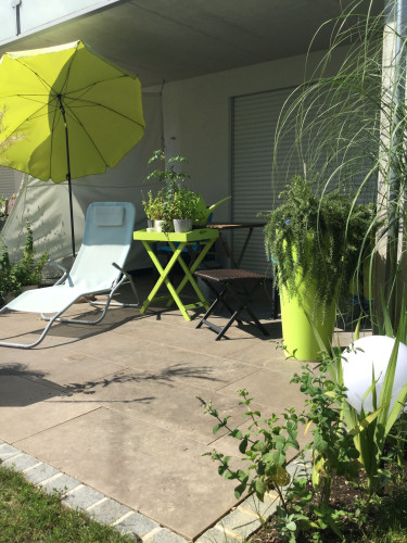 Junior Suite with terrace/garden, near station incl. Wifi, washing mach., terrace