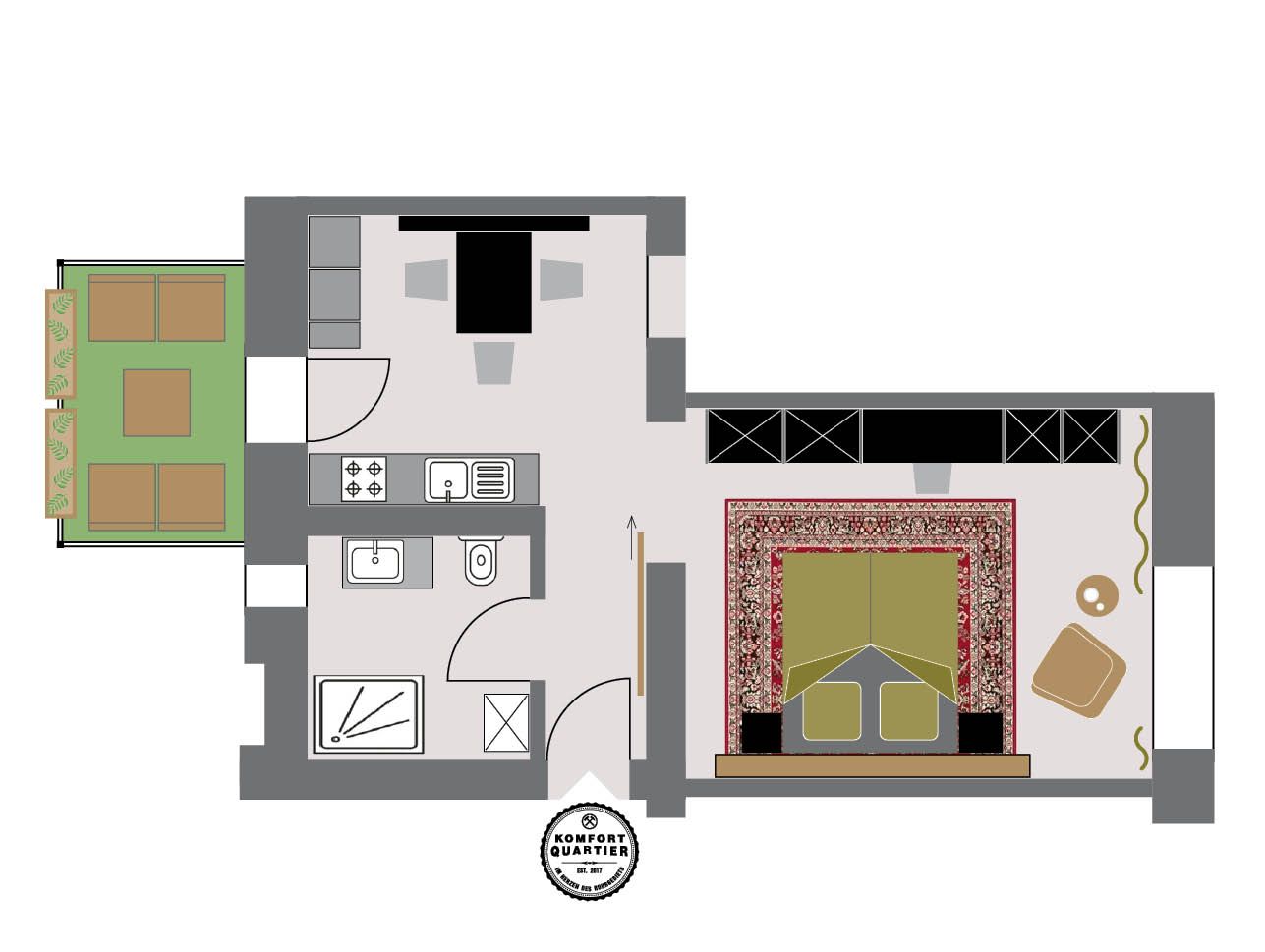  Oberhausen, Apartment With Balcony, Ground Floor, 1-2 Persons, All Inclusive  -  Oberhausen, apartment with balcony, ground floor, 1-2 persons, all inclusive  - Gallery -  25