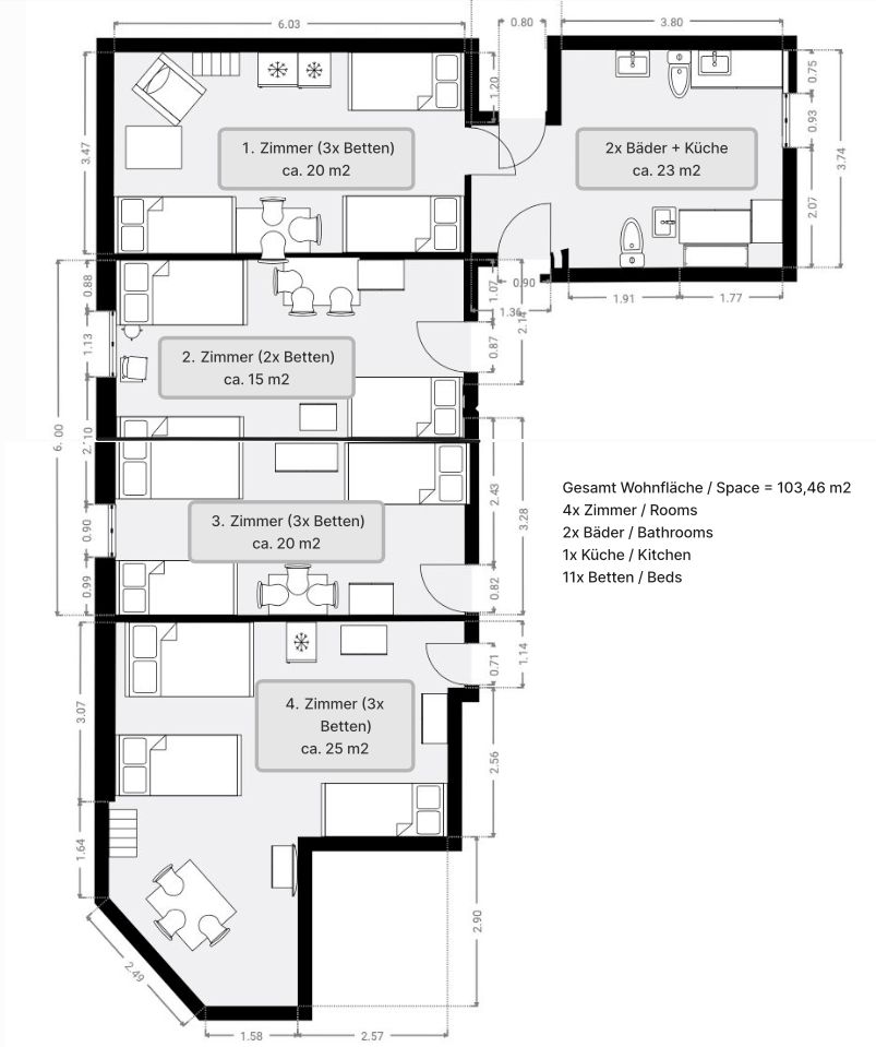 Affordable 4-Room Worker’s Apartment – Ideal For Large Groups (100 Sqm, Kitchen, Bathroom) - Affordable 4-Room Worker’s Apartment – Ideal for Large Groups (100 sqm, Kitchen, Bathroom) - Gallery - 25