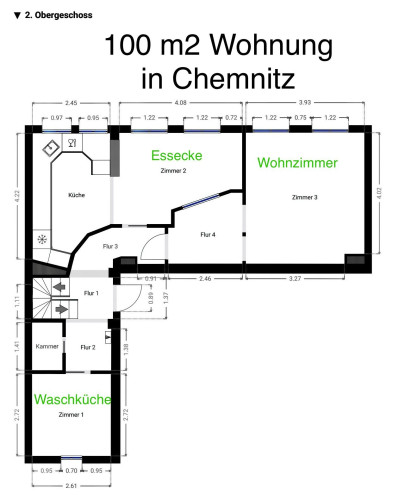 Big maisonette flat in Citycenter of Chemnitz