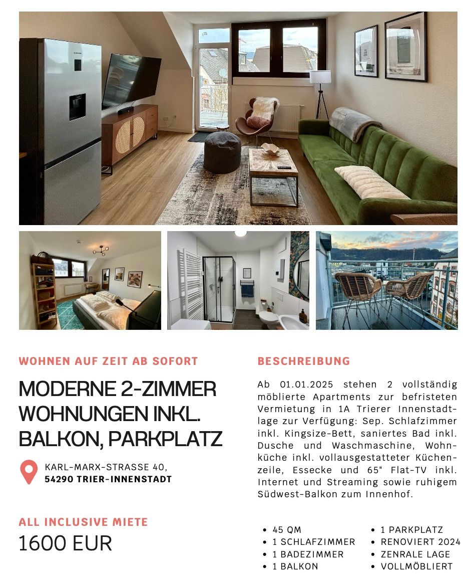 CITY CENTER | 01/26 | Fully Furnished Apartment In Prime City Center Location With Balcony And Parki - 2