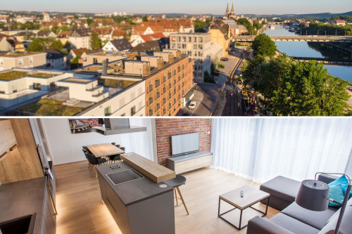 3-room apt. - new building, modern, close to the centre, Danube view, VAT included & car parking