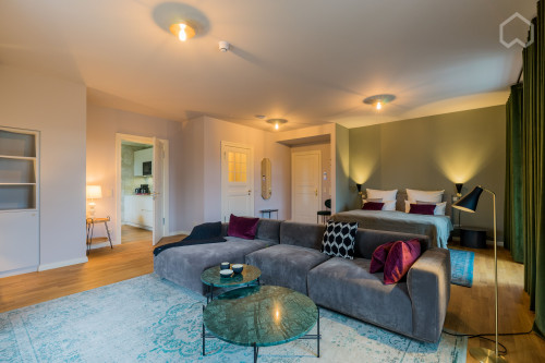 Spacious 1 room apartment with upscale furnishings at the Heiligen See in Potsdam
