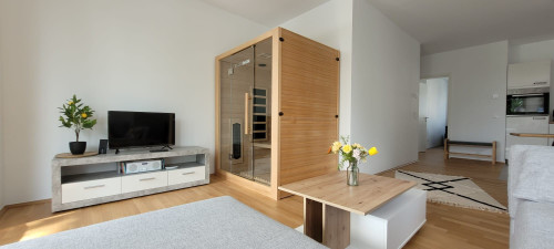 Business-Class with Sauna and Green View