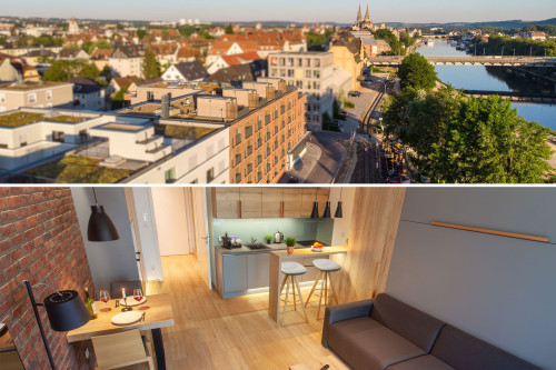 Studio Apartment - new build, close to city centre, view to Danube, incl. VAT