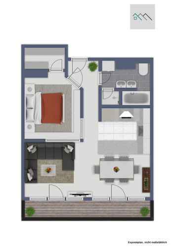 High-quality furnished apartment including Wi-Fi/MagentaTV, parquet flooring, balcony, and underground parking space.