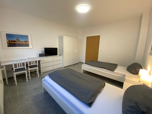 Modern, fully furnished 3-room apartment with 5 beds in central Magdeburg