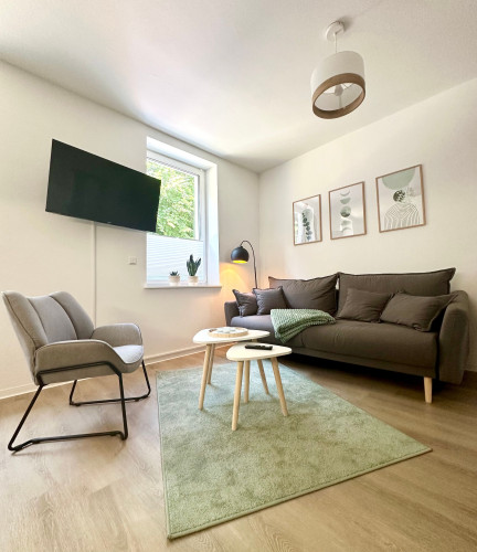 Modern apartment w/ queen-size bed, NETFLIX, kitchen, ground floor, near AMEOS Hospital DALIMO | apartments