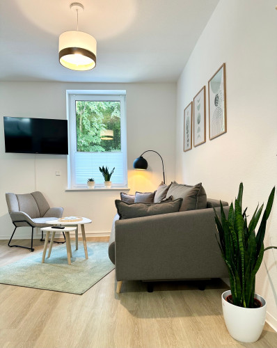 Modern apartment w/ queen-size bed, NETFLIX, kitchen, ground floor, near AMEOS Hospital DALIMO | apartments