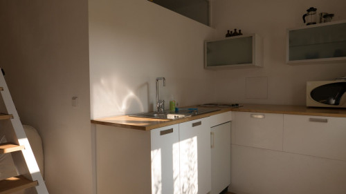 Studio with balcony with view onto the TV Tower in Berlin Mitte