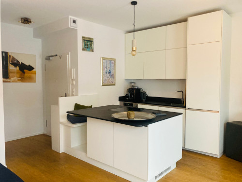 Chic studio, large terrace with a view of the vineyards also suitable for commuters to Luxembourg