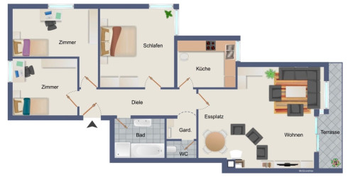 **Fully Furnished Exclusive 4-Room Apartment: Where Comfort Meets Style!** - Gallery - 14