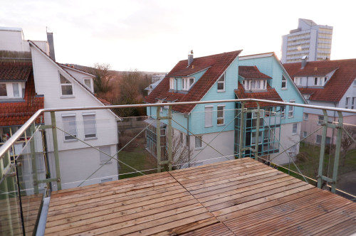 sunny apartment with a large balcony