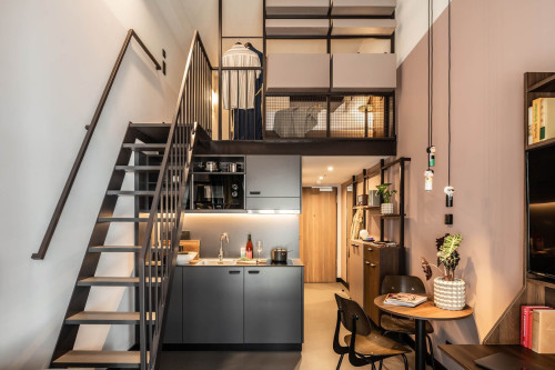 All you need is...Duplex 28m² (Furnished Apartment incl. WIFI, Cleaning, Gym, Co-Working, Social Spaces: Library, Bike Workshop, Gaming,etc)